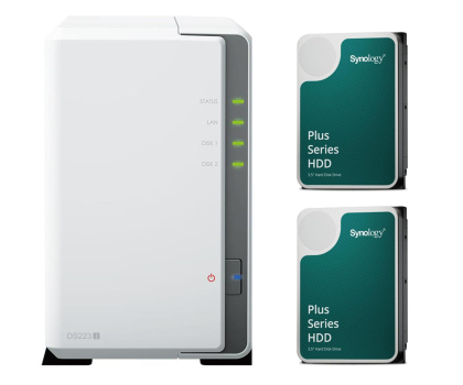 Dysk sieciowy Synology DS223j (2x 16TB HDD HAT3310-16T)